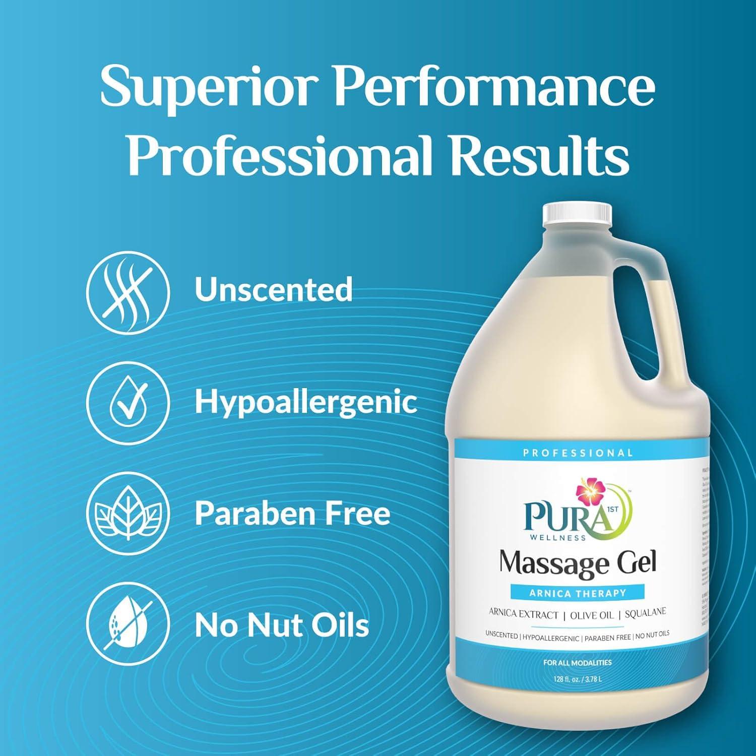 Gel de Masaje Terapéutico PURA 1st 3.79L - Hipoalergénico