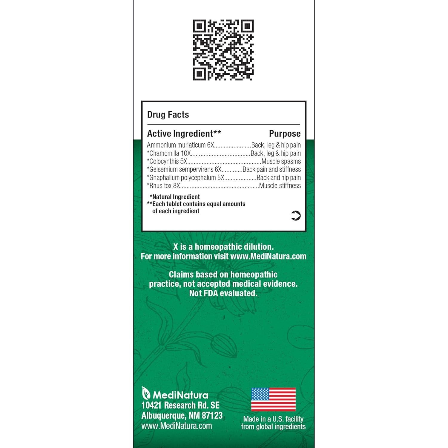 Tabletas BHI Alivio Natural Dolor Espalda Cadera Pierna 100 Unidades