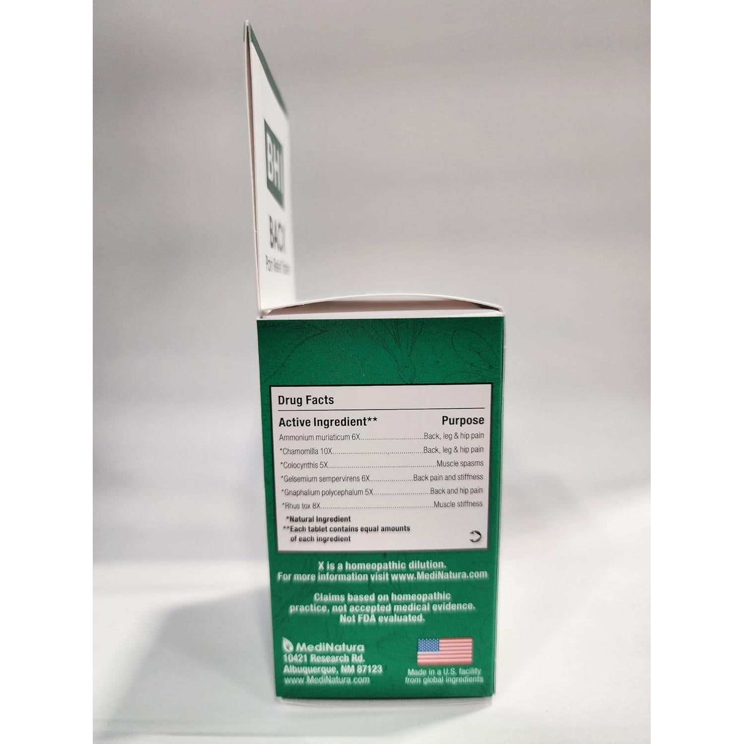 Tabletas BHI Alivio Natural Dolor Espalda Cadera Pierna 100 Unidades