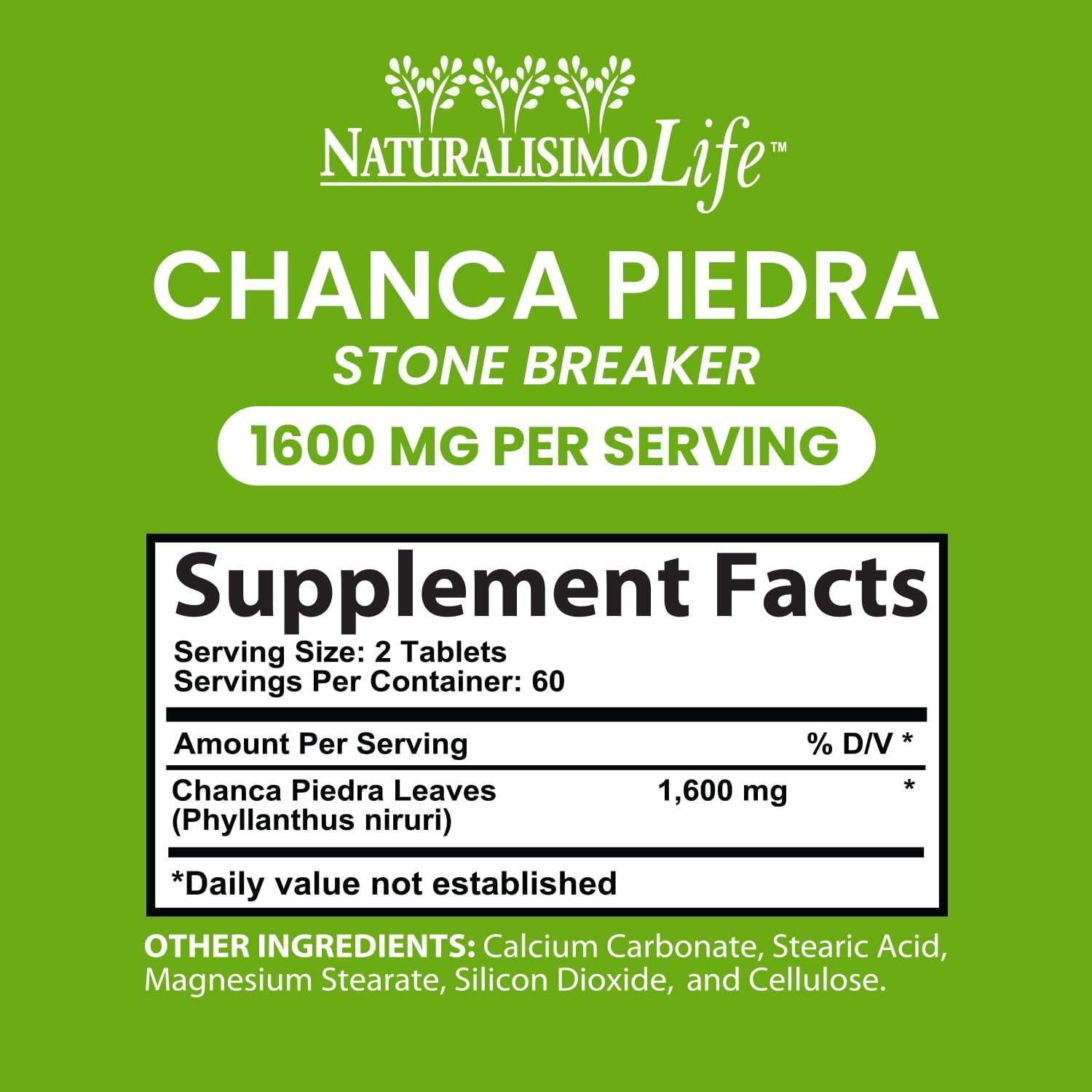 Chanca Piedra 1600 mg - 120 Tabletas NaturalisimoLife