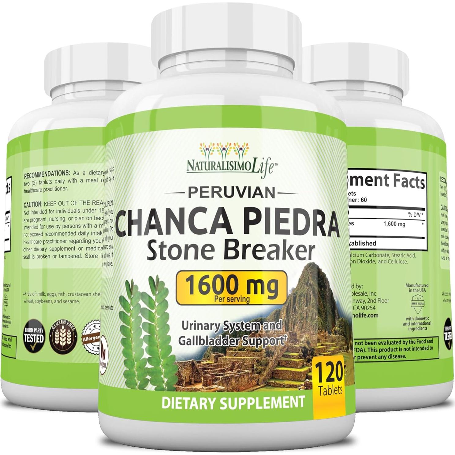 Chanca Piedra 1600 mg - 120 Tabletas NaturalisimoLife
