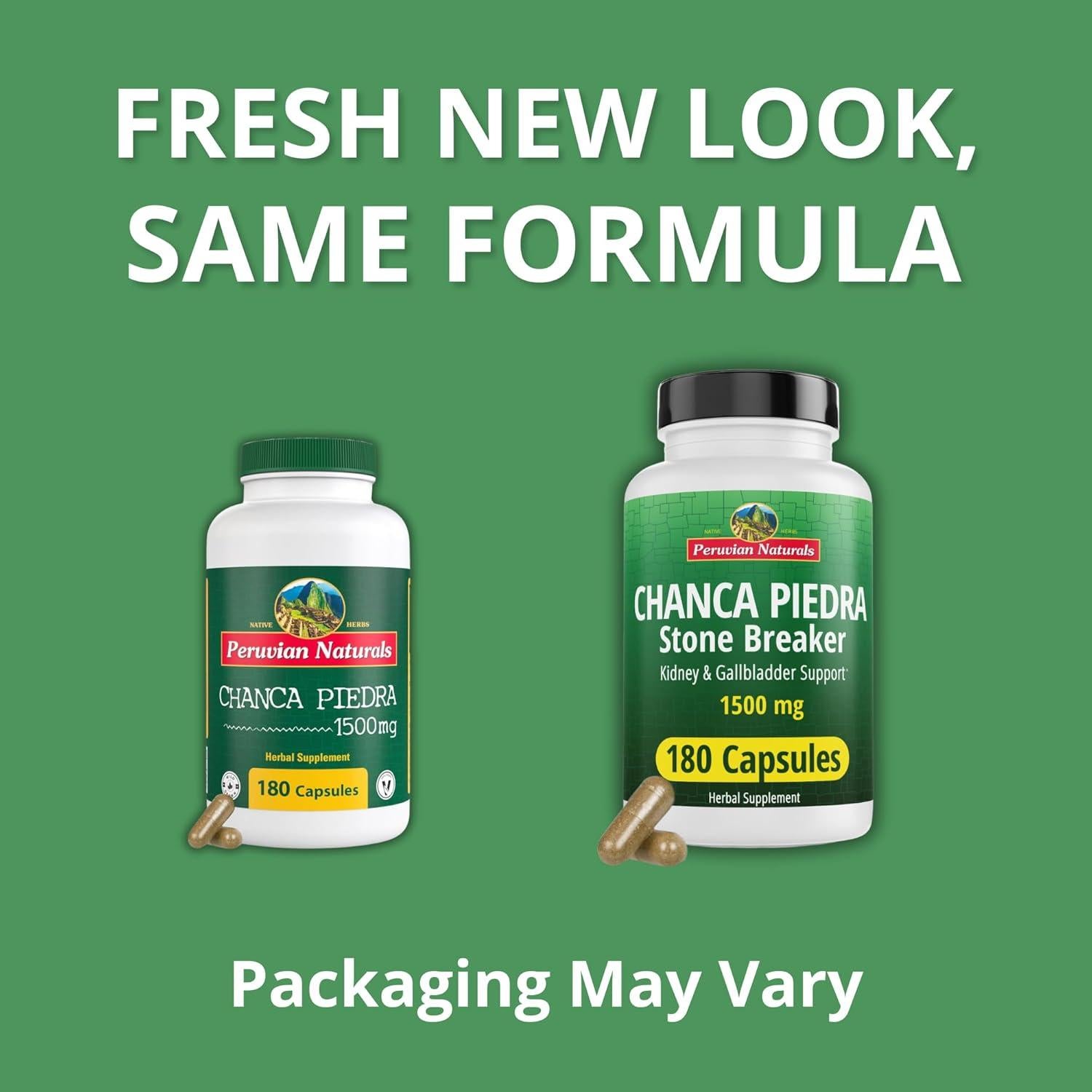 Chanca Piedra Rompe Piedras Peruvian Naturals 180 Cápsulas 1500mg