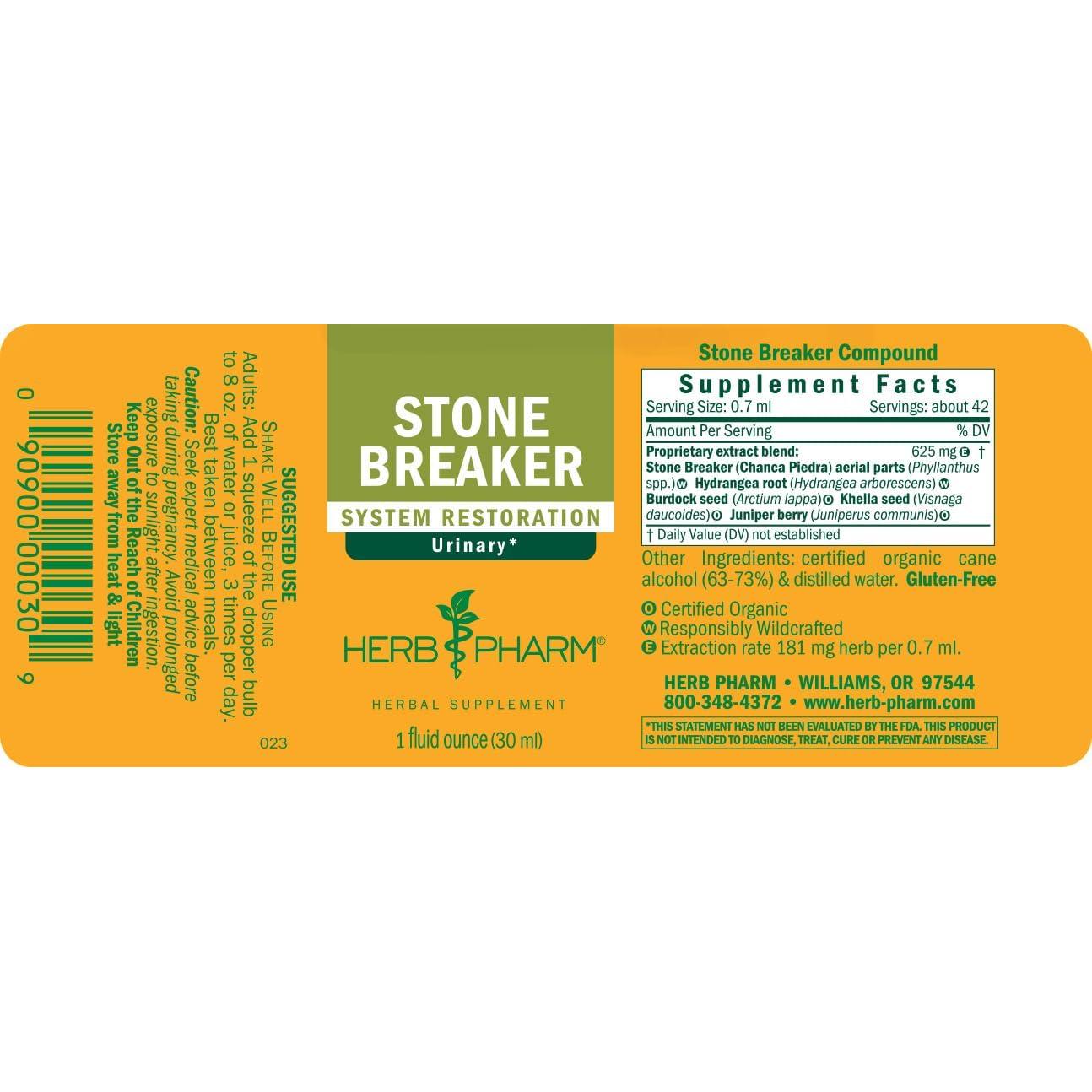 Herb Pharm Rompe Piedras 29.57 ml Soporte Urinario