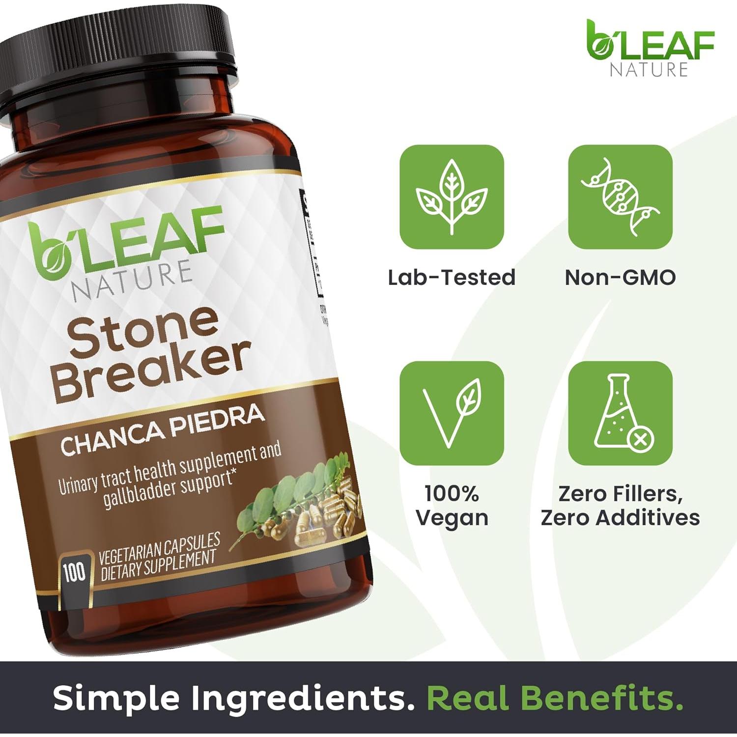 Suplemento Chanca Piedra B'Leaf Nature 1000mg 100 Cápsulas