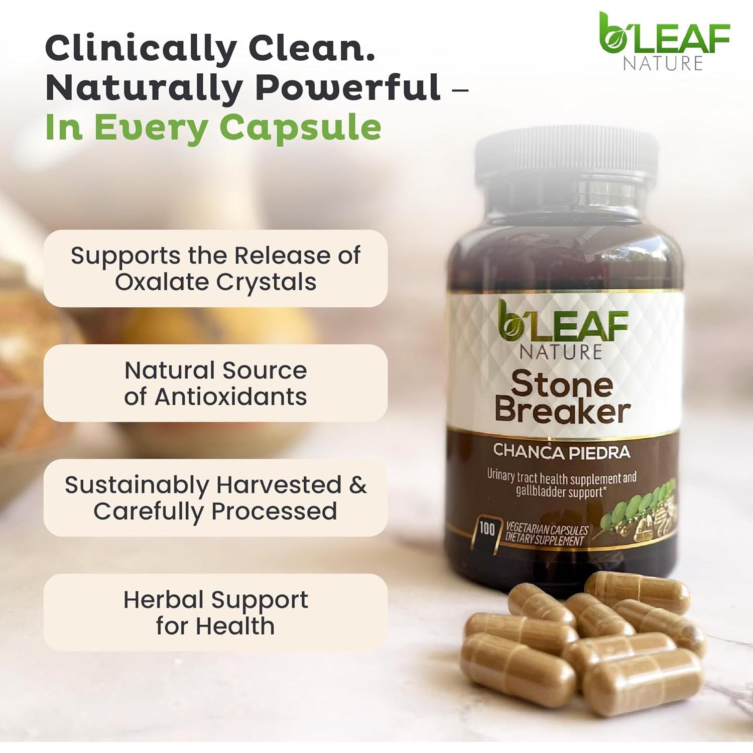Suplemento Chanca Piedra B'Leaf Nature 1000mg 100 Cápsulas