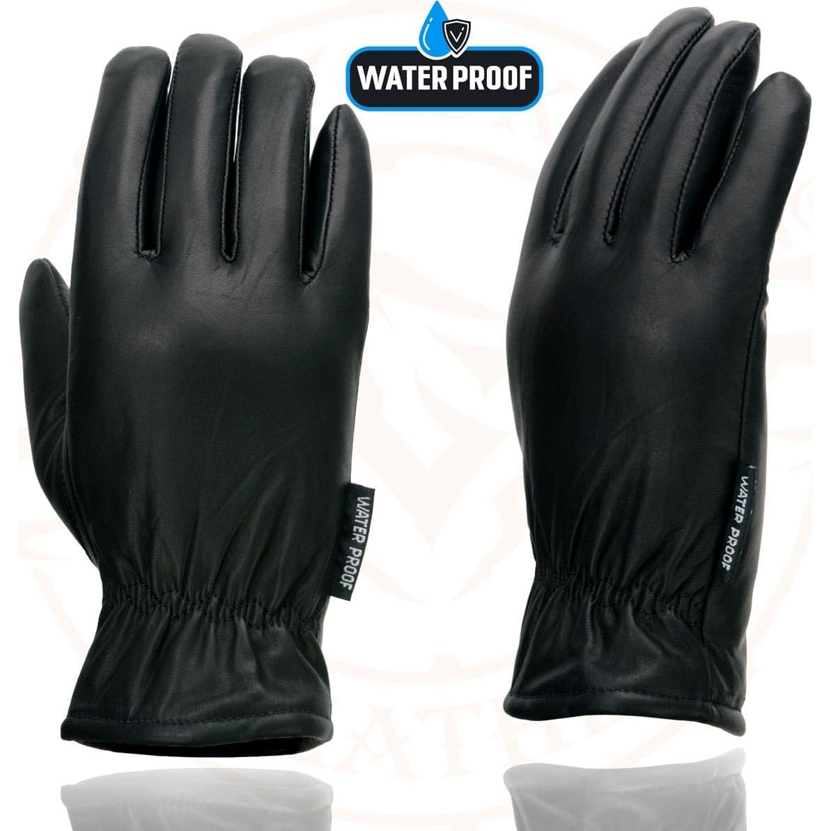 Guantes de Moto de Cuero Impermeables Milwaukee MG7523 Negro