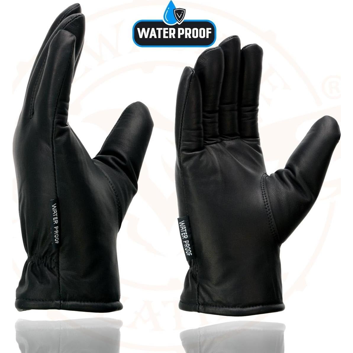 Guantes de Moto de Cuero Impermeables Milwaukee MG7523 Negro