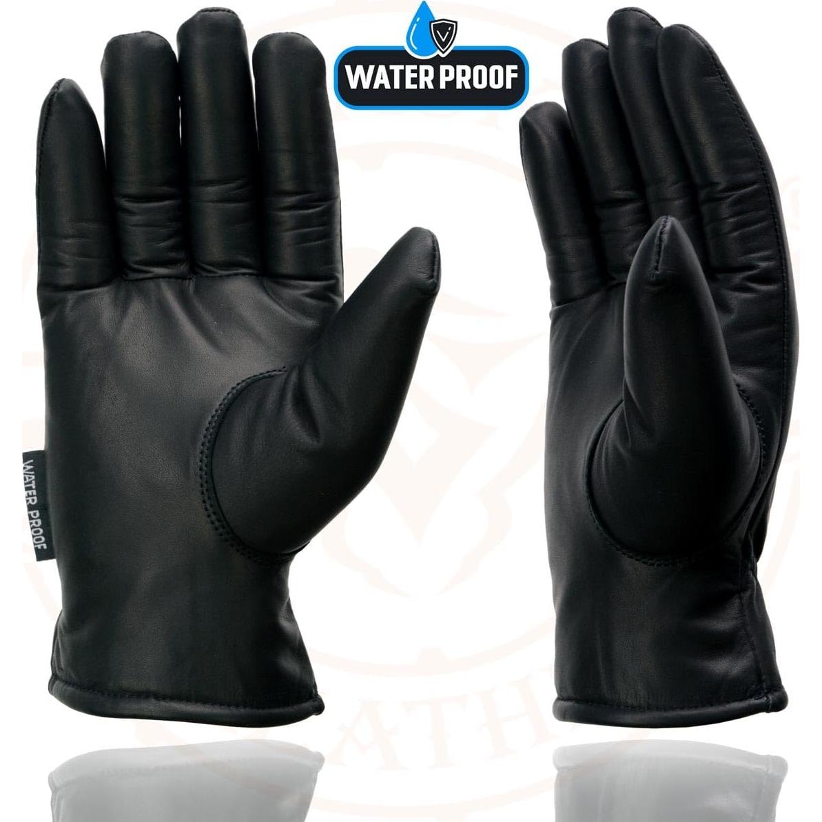 Guantes de Moto de Cuero Impermeables Milwaukee MG7523 Negro