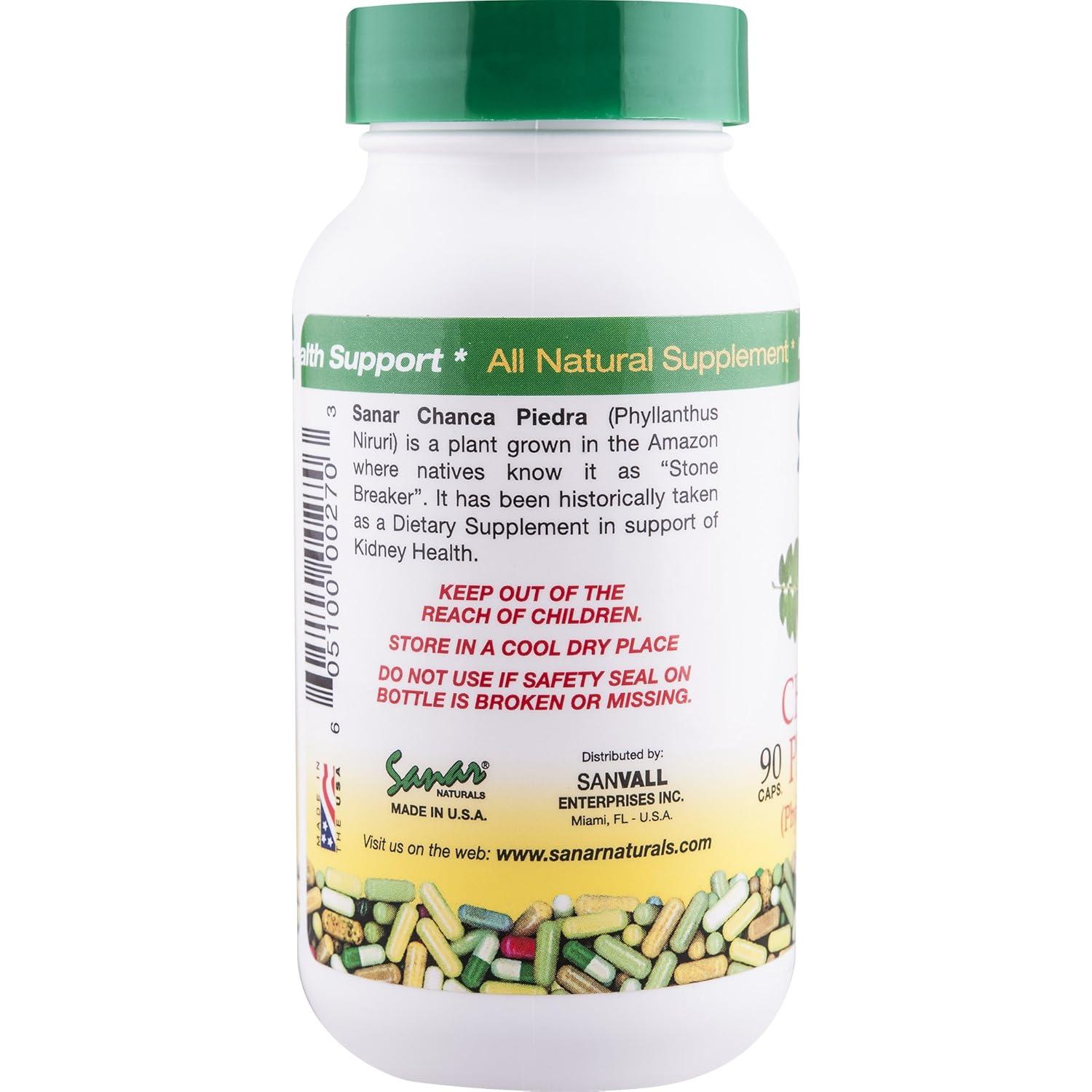 Chanca Piedra Sanar Naturals 90 Cápsulas - Desintoxicación Natural