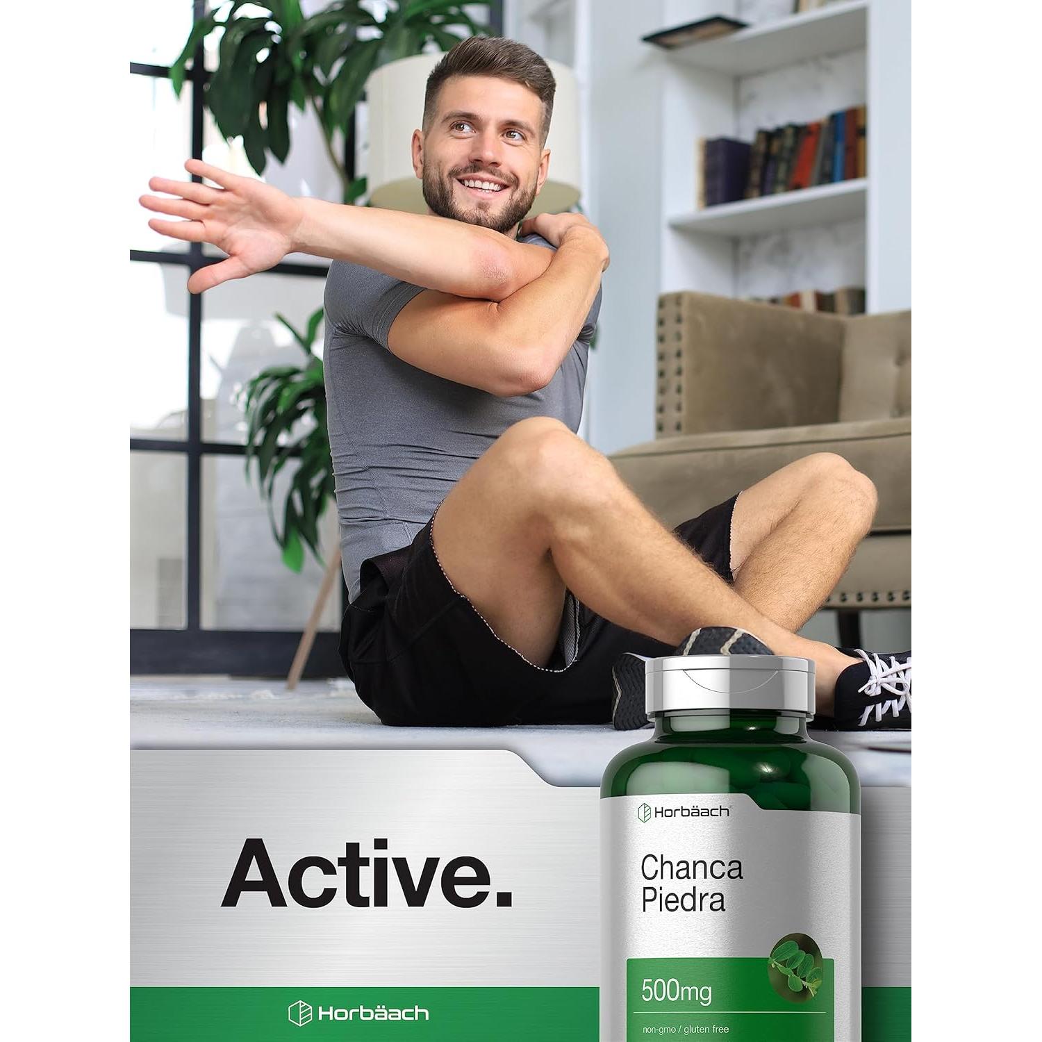 Cápsulas de Chanca Piedra Horbaach 500mg 150 Unidades Suplemento Herbal