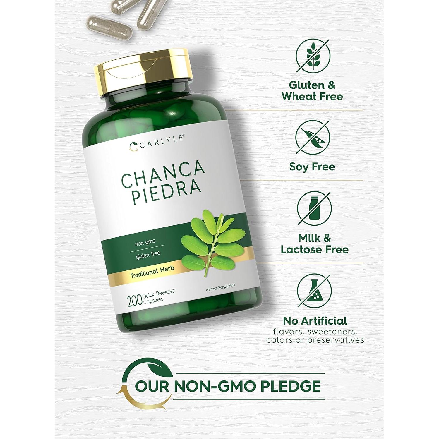 Cápsulas de Chanca Piedra Carlyle | 200 Unidades | 500 mg