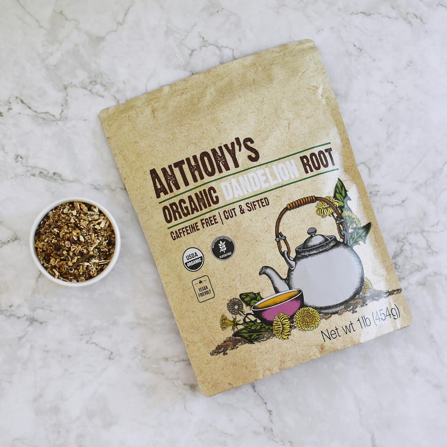 Raíz de Diente de León Orgánica Anthony's 0.45kg Sin Gluten