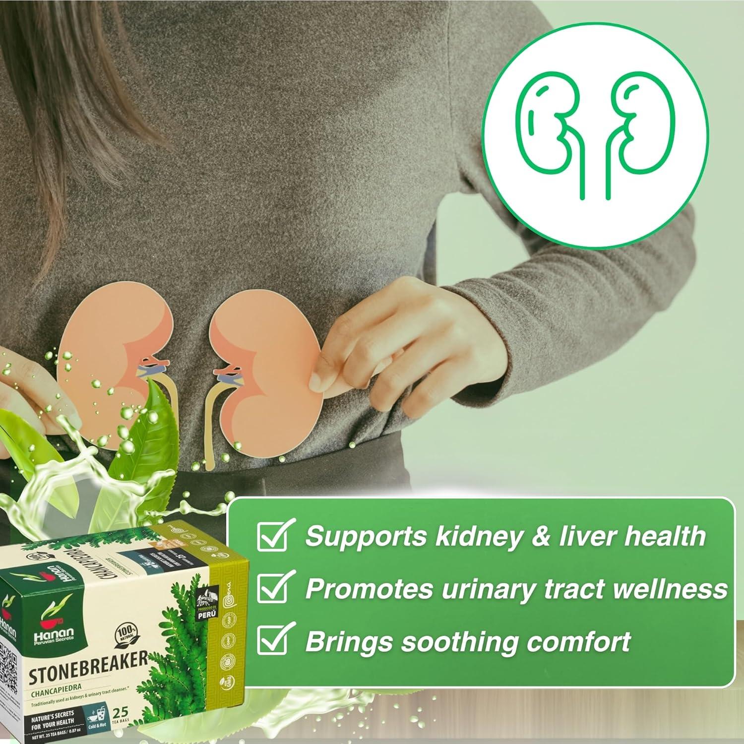 Té de Chanca Piedra Hanan - 50 Bolsitas 1000mg Natural