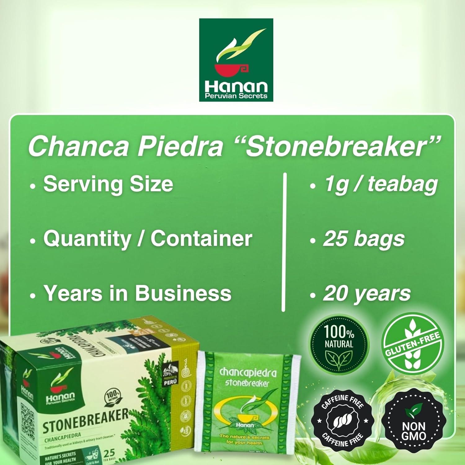 Té de Chanca Piedra Hanan - 50 Bolsitas 1000mg Natural
