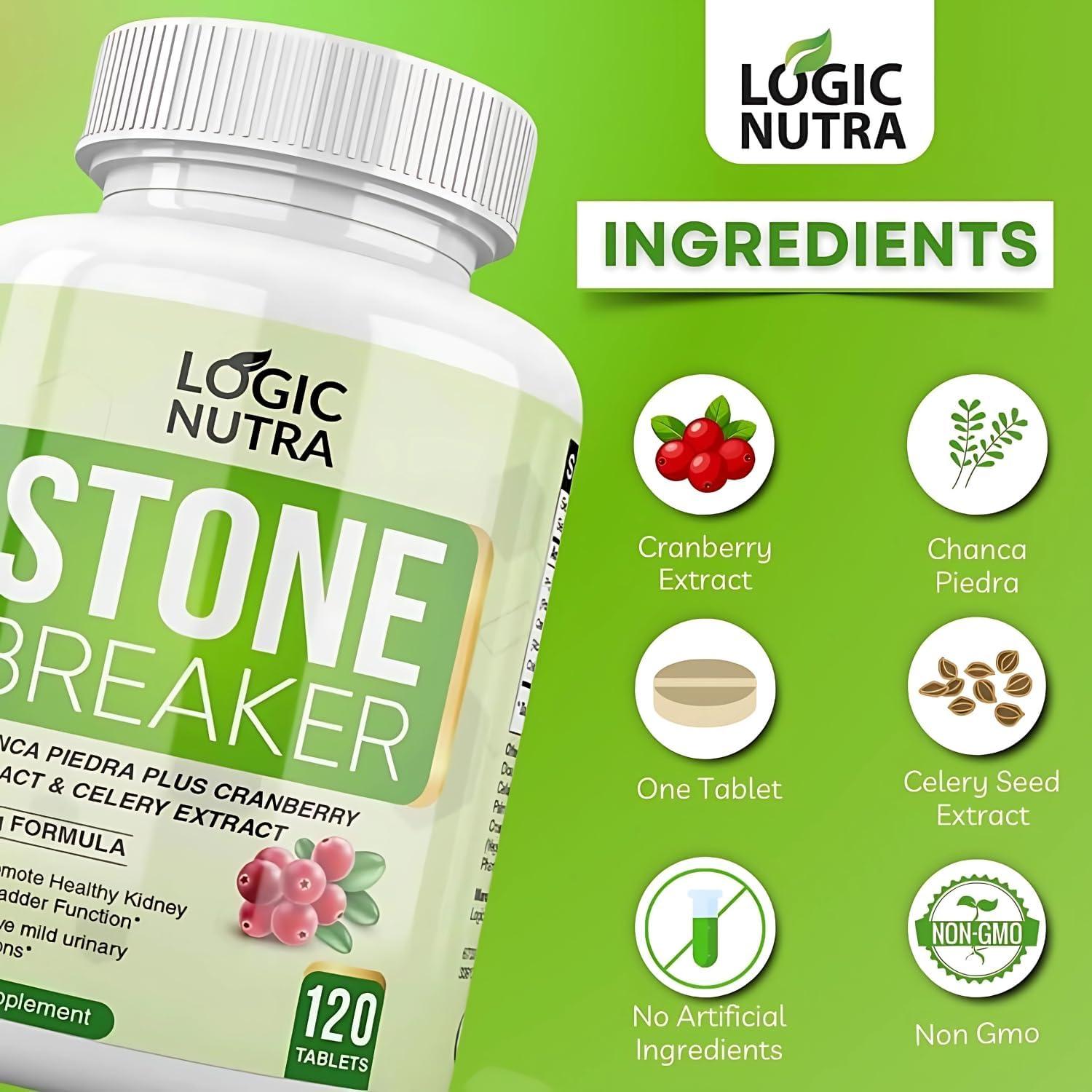 Chanca Piedra Logic Nutra 120 Tabletas 800 mg - Rompe Piedras Renales