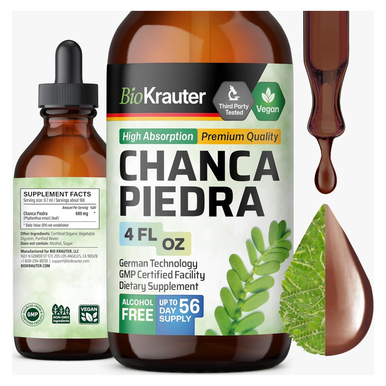 Tintura de Chanca Piedra Bio Krauter 118 ml - Salud Renal Vegana
