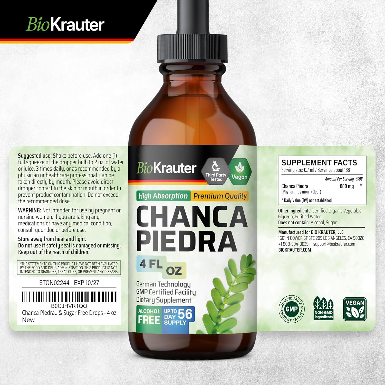 Tintura de Chanca Piedra Bio Krauter 118 ml - Salud Renal Vegana