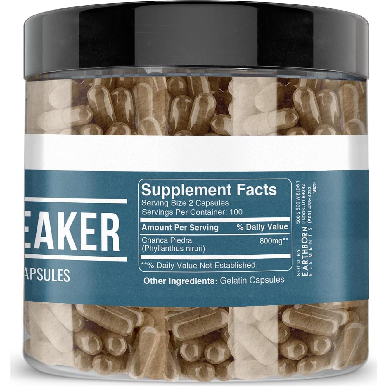 Chanca Piedra Elementos de la Tierra 200 Cápsulas Puras