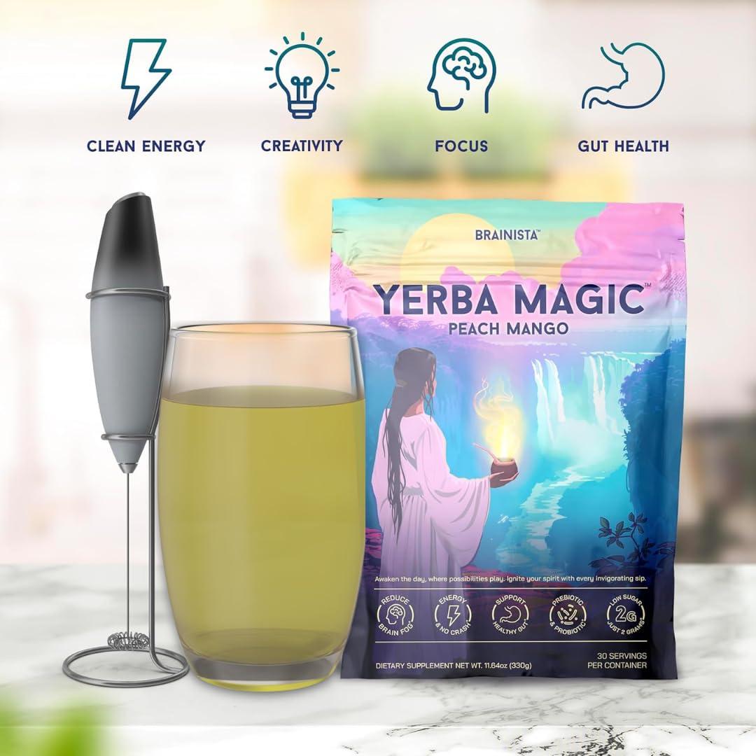 Yerba Mate Instantáneo 3-en-1 Brainista Durazno Mango 330g