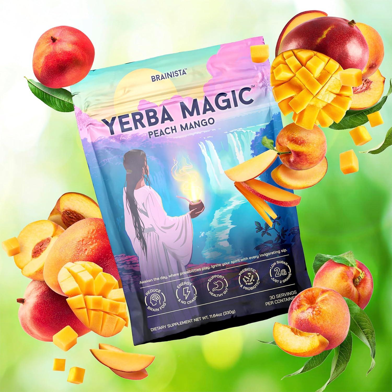 Yerba Mate Instantáneo 3-en-1 Brainista Durazno Mango 330g