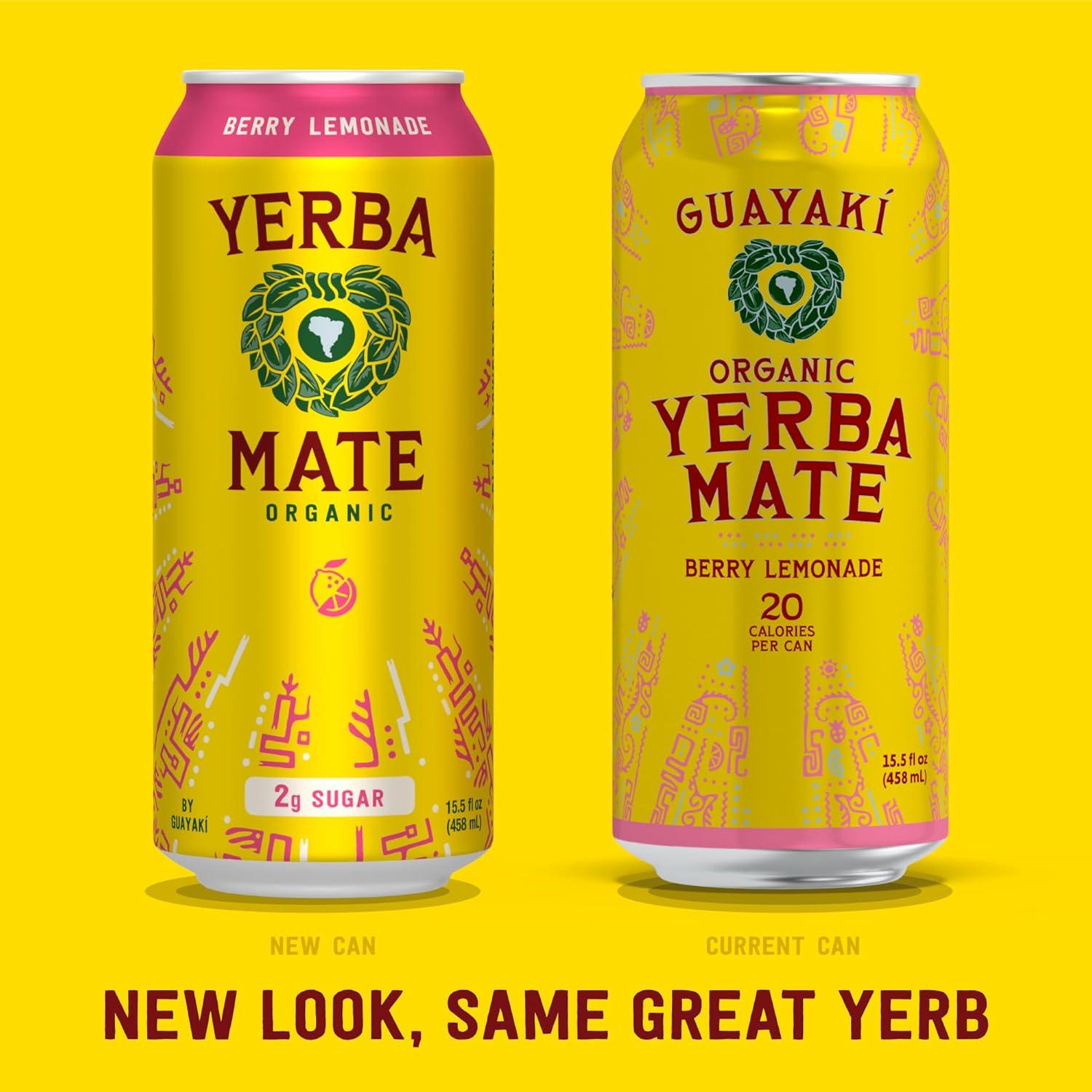 Yerba Mate Orgánica Guayakí Limonada Frutos Rojos 12x450ml