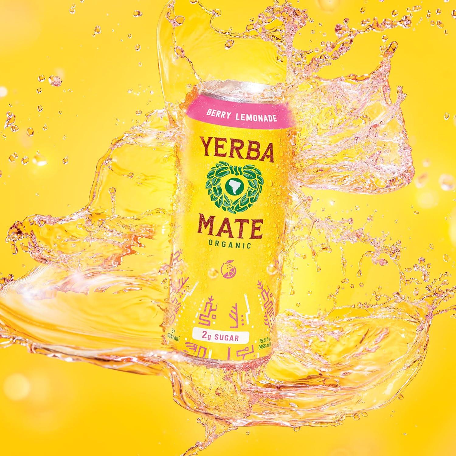 Yerba Mate Orgánica Guayakí Limonada Frutos Rojos 12x450ml