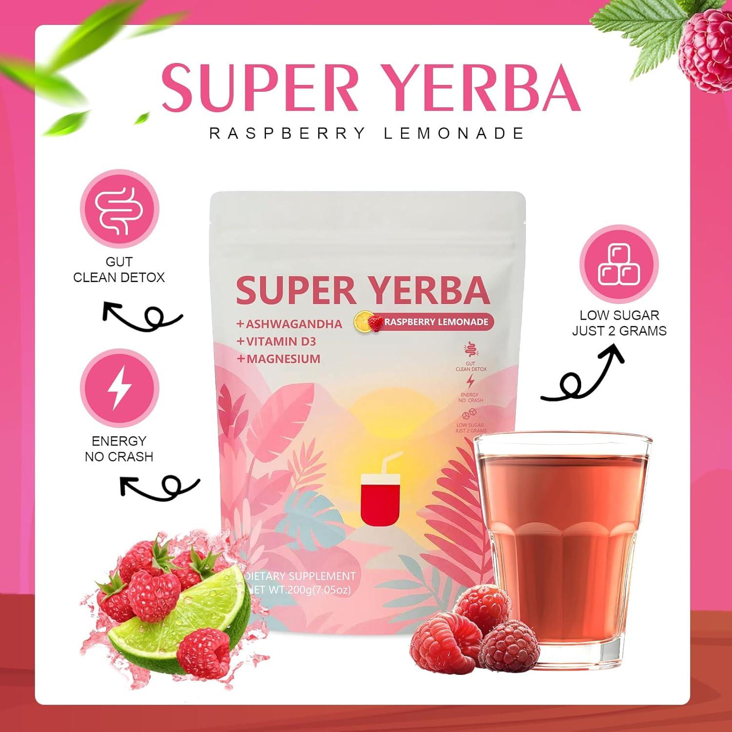 Super Yerba Mate Instantáneo Gakivit 200g Sabor Limonada Frambuesa