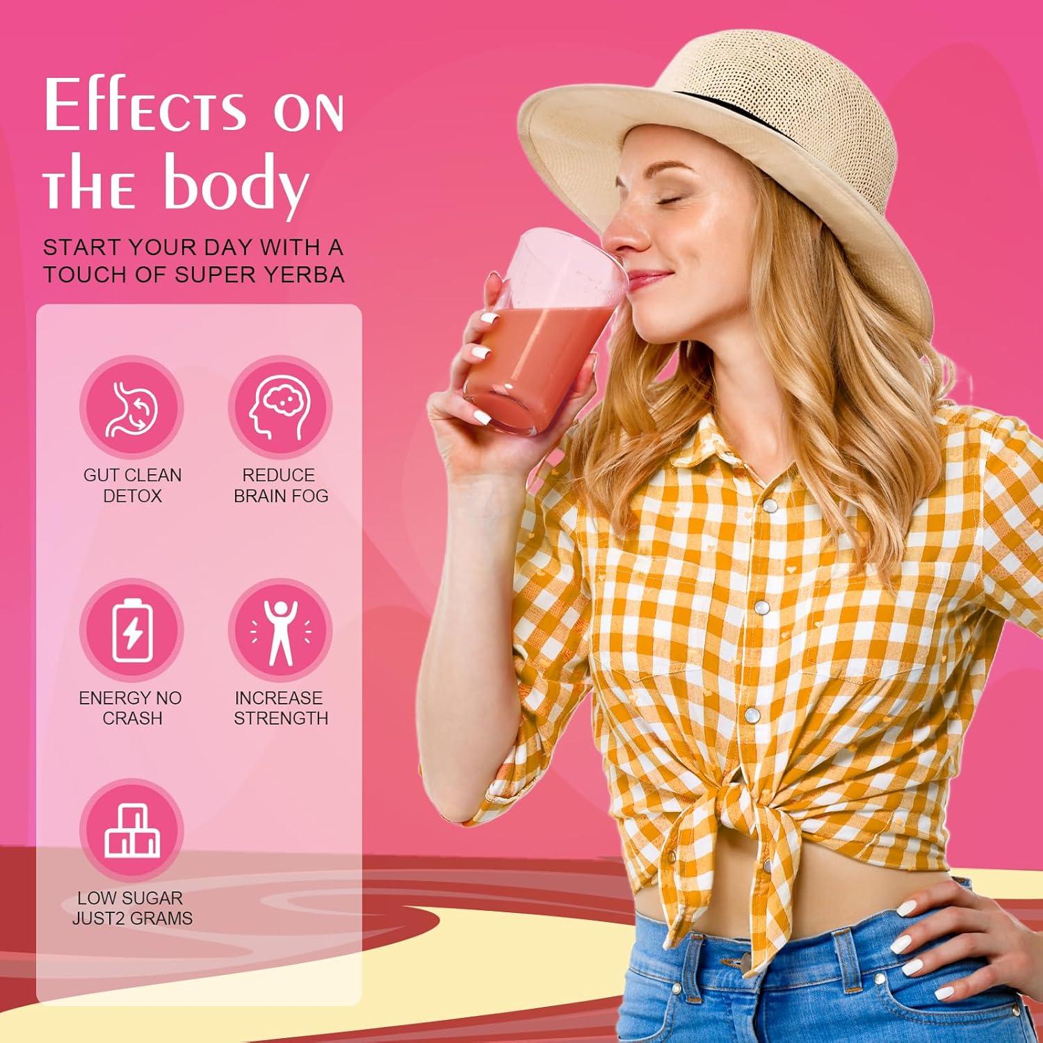 Super Yerba Mate Instantáneo Gakivit 200g Sabor Limonada Frambuesa