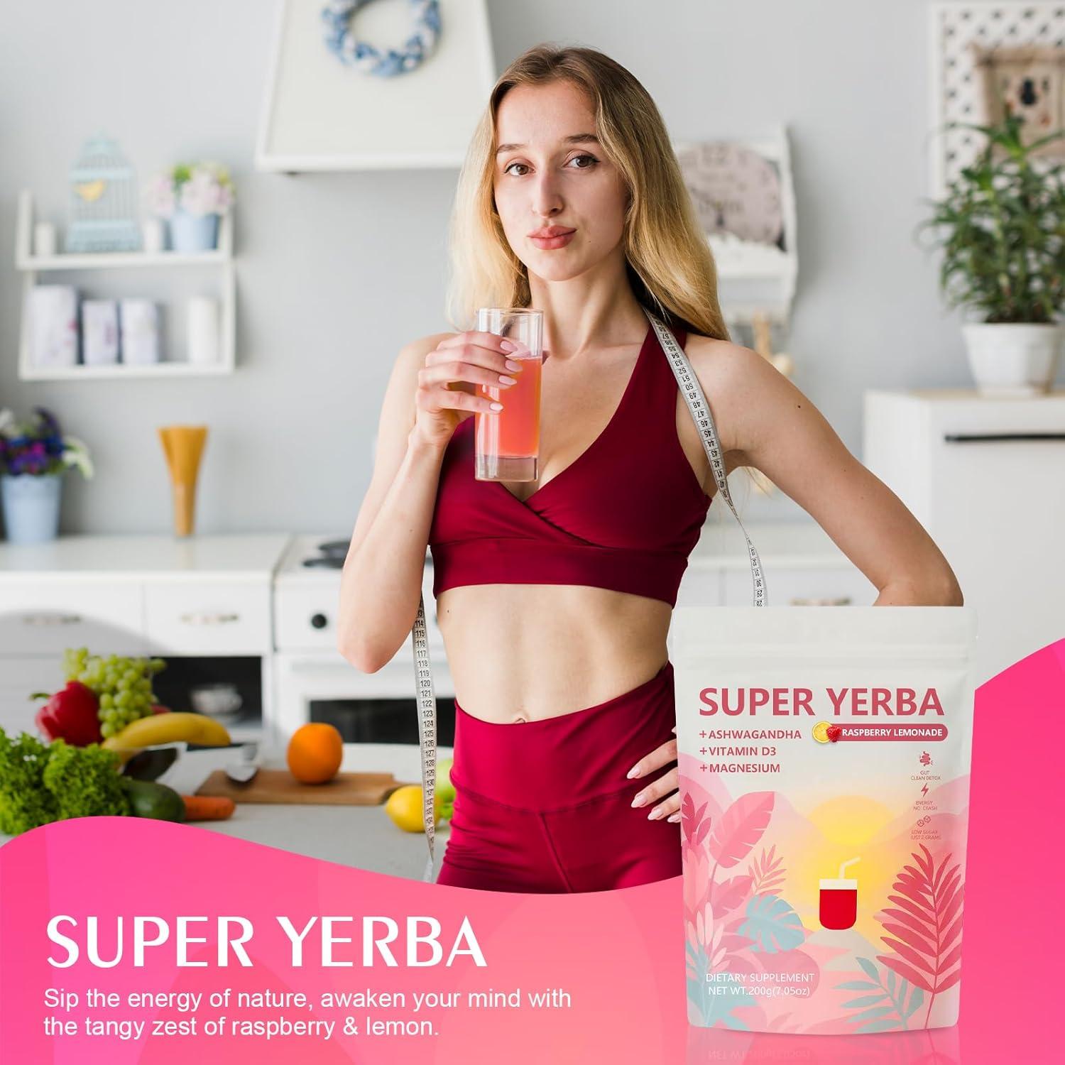 Super Yerba Mate Instantáneo Gakivit 200g Sabor Limonada Frambuesa