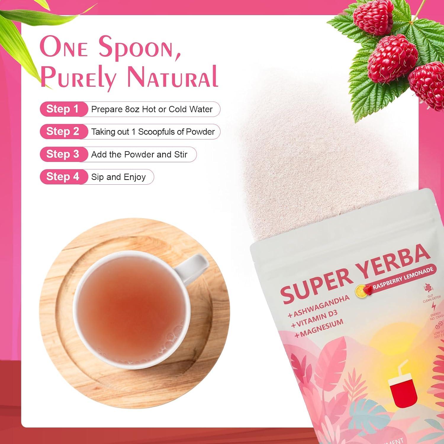 Super Yerba Mate Instantáneo Gakivit 200g Sabor Limonada Frambuesa