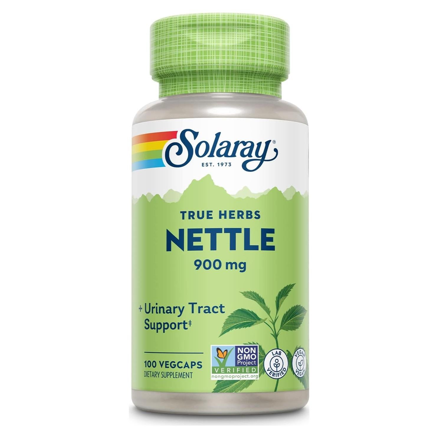 Suplemento Vegano Hoja de Ortiga Solaray 900 mg 50 VegCaps