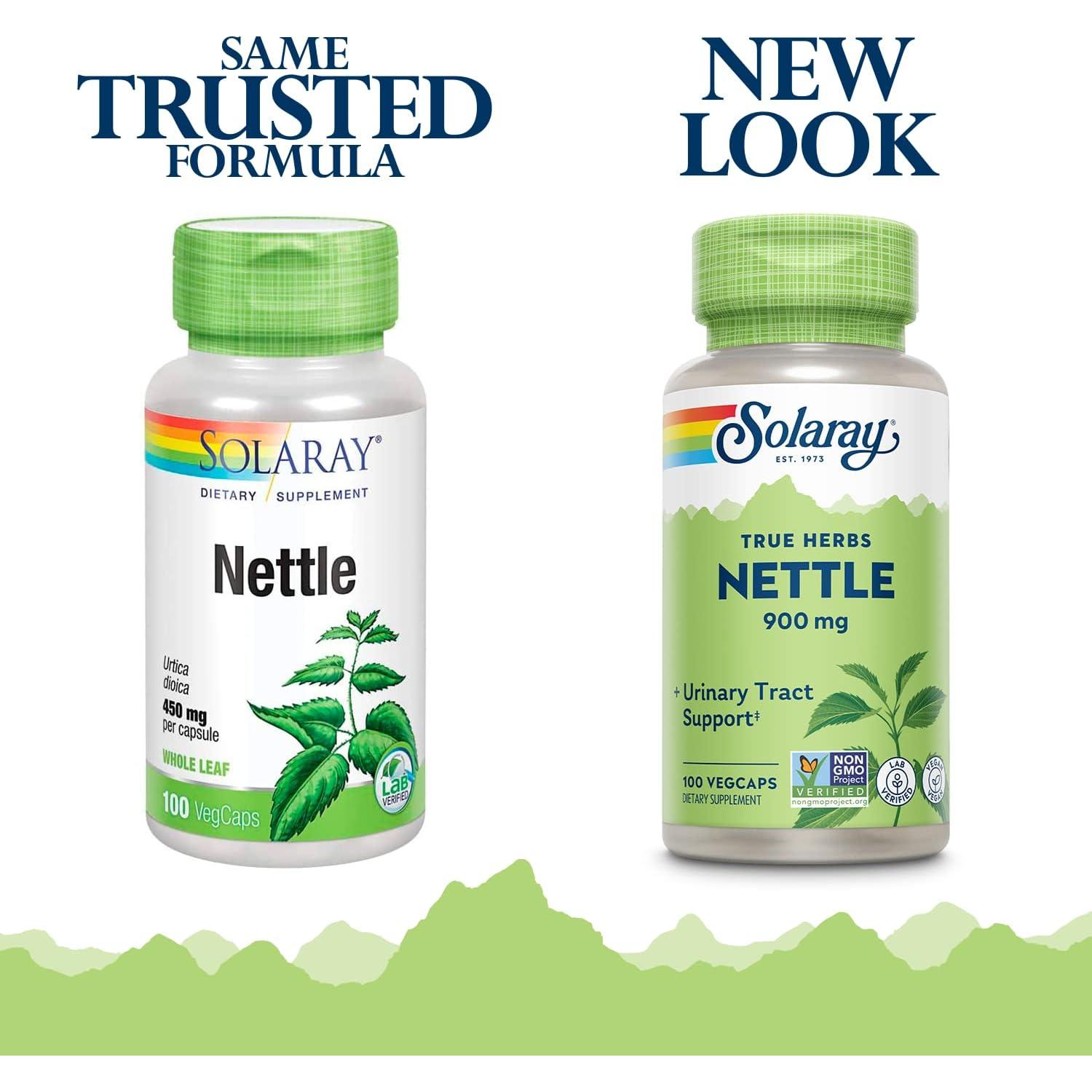 Suplemento Vegano Hoja de Ortiga Solaray 900 mg 50 VegCaps