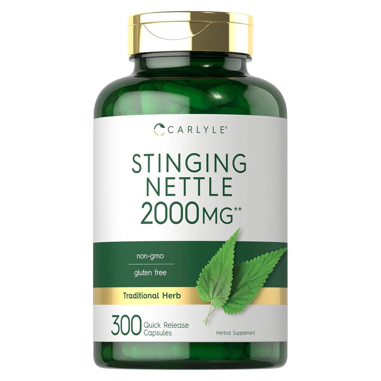 Extracto de Hoja de Ortiga Carlyle 2000mg - 300 Cápsulas Sin OGM