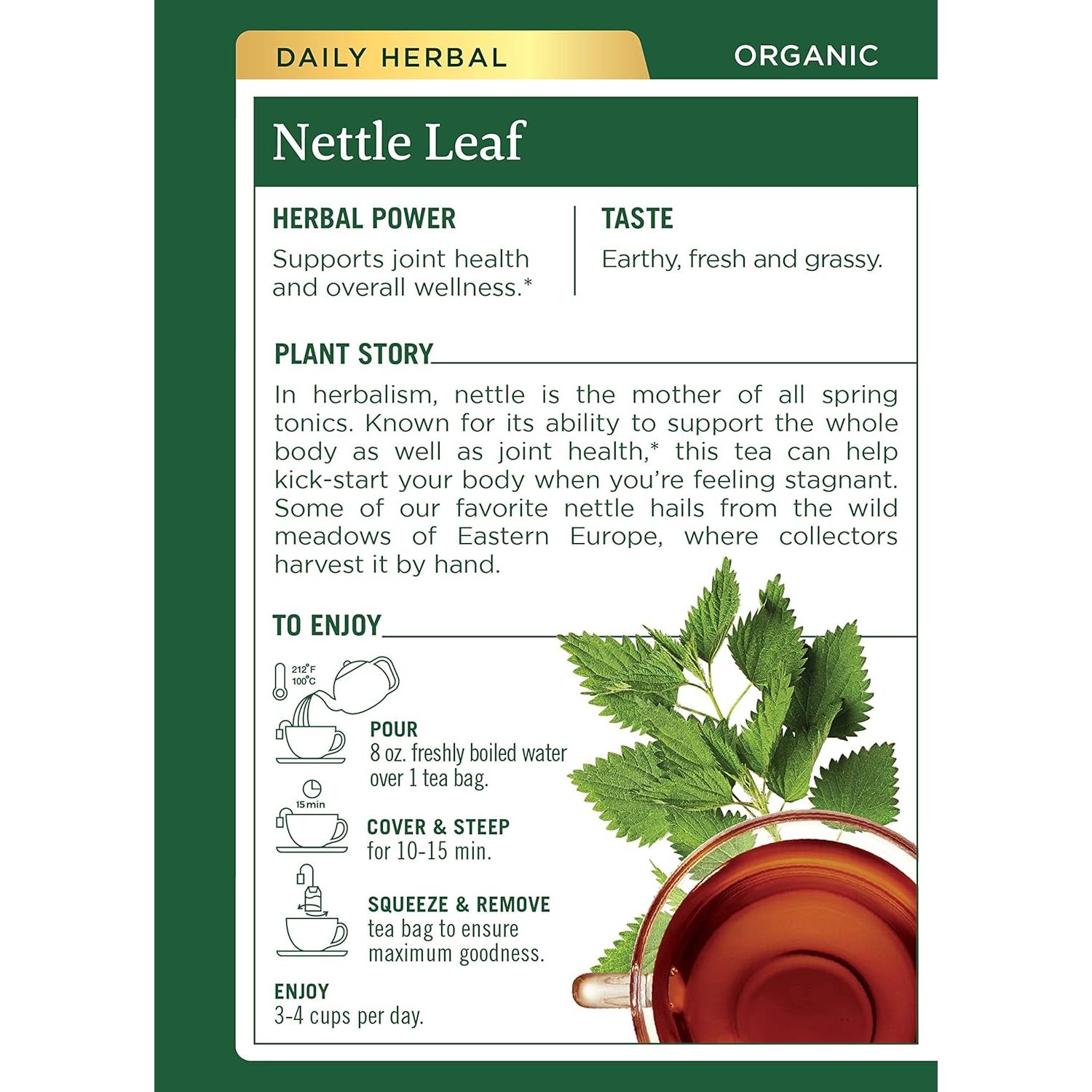 Té de hoja de ortiga orgánico Traditional Medicinals - 32 bolsas