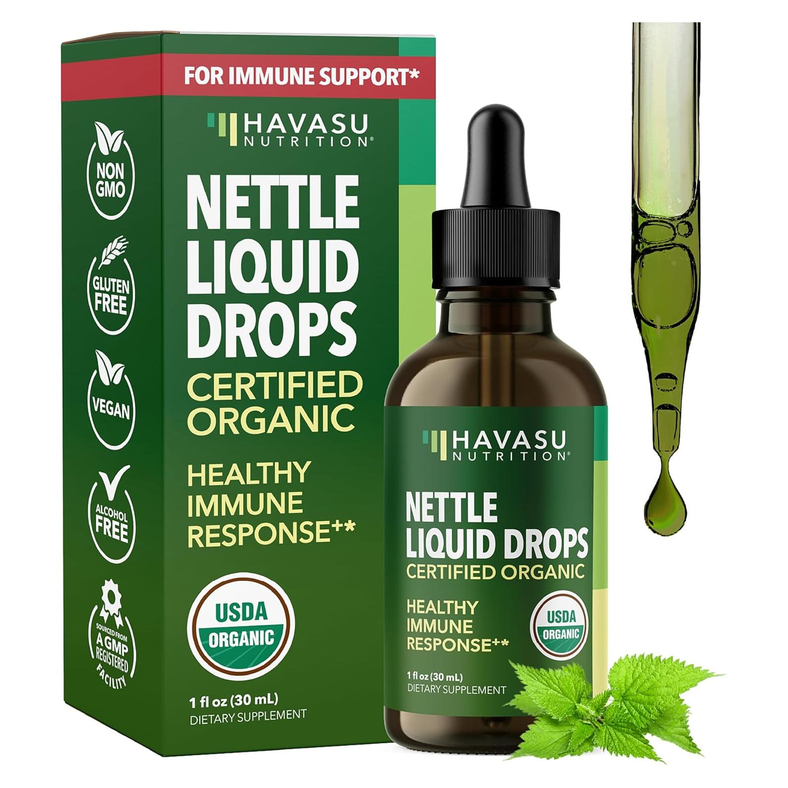 Extracto Líquido de Ortiga Orgánico USDA - 29.57 mL - Vegano