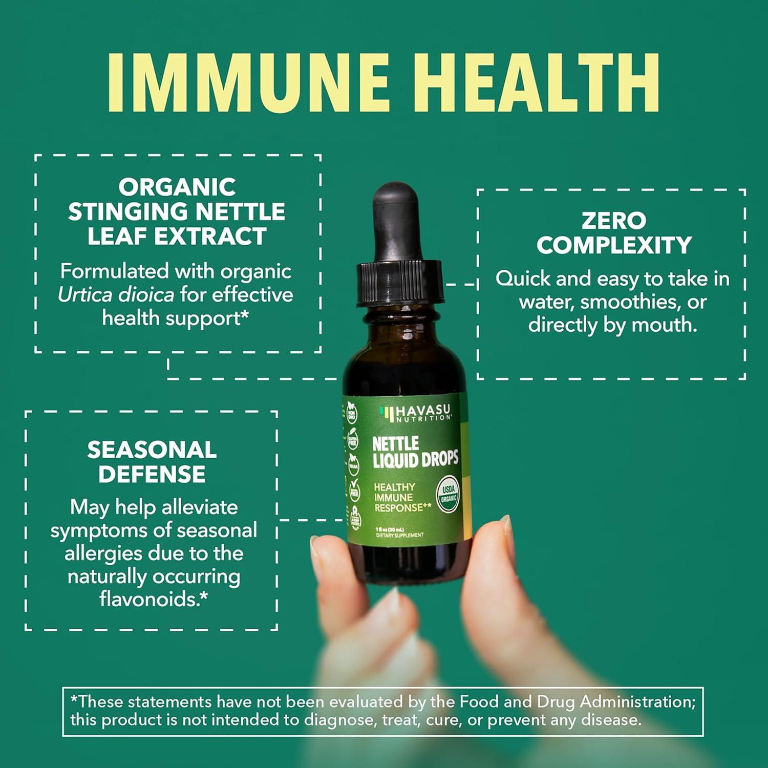 Extracto Líquido de Ortiga Orgánico USDA - 29.57 mL - Vegano