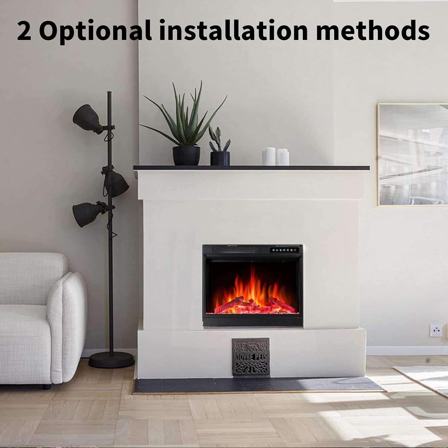 Chimenea Eléctrica R.W.FLAME 58cm con Control Remoto y Calefacción