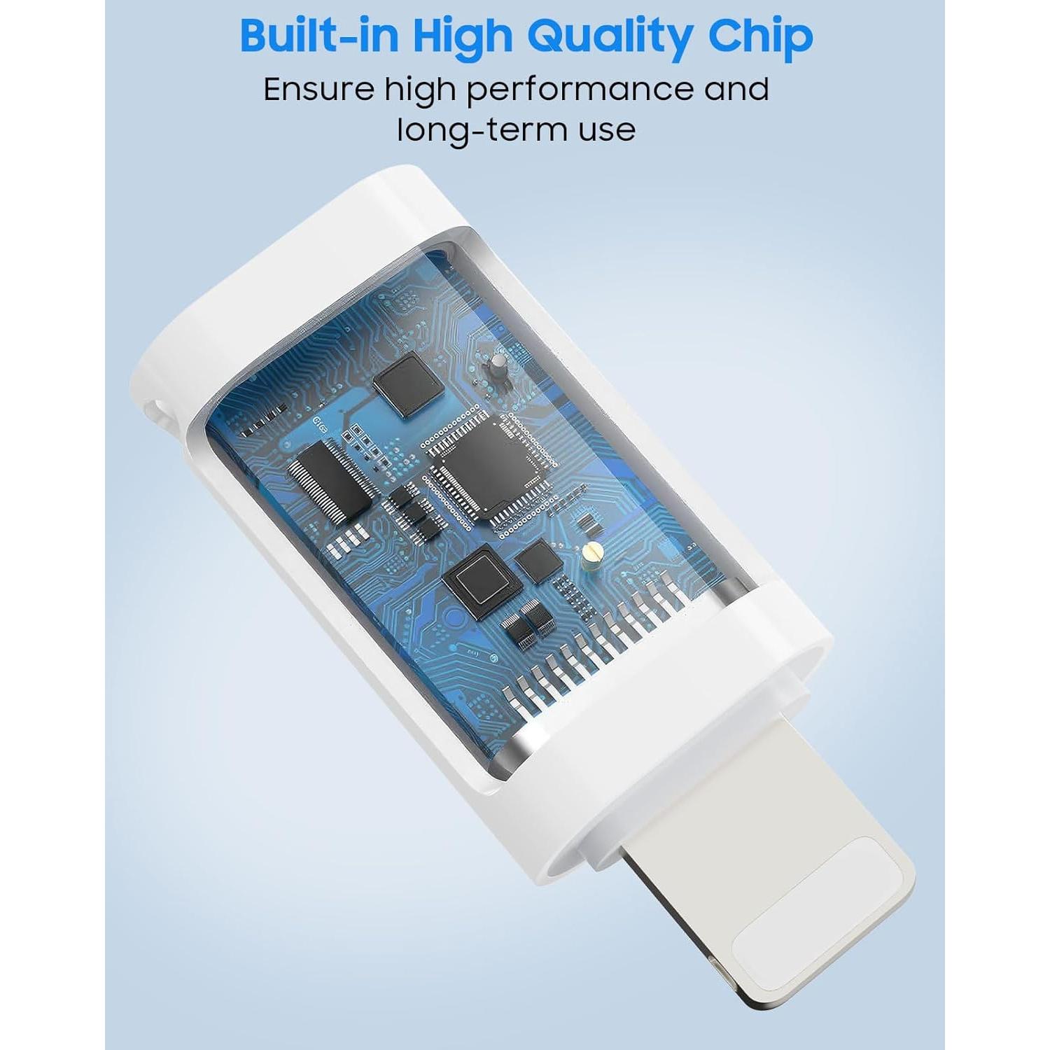 Adaptador MoKo USB C a Lightning y USB A, carga 10W