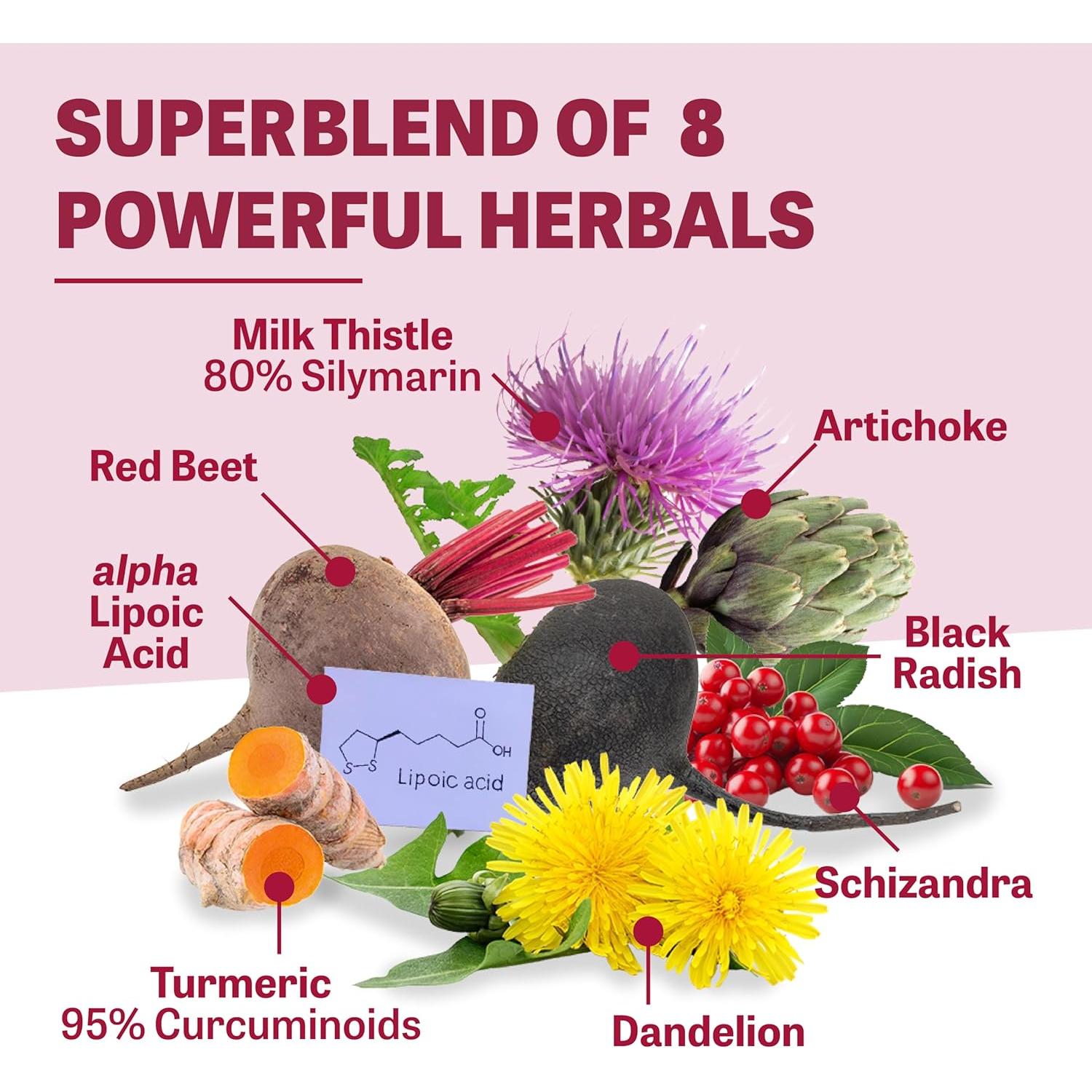 Suplemento Hepático Nue Raíces 90 Cápsulas 8 en 1