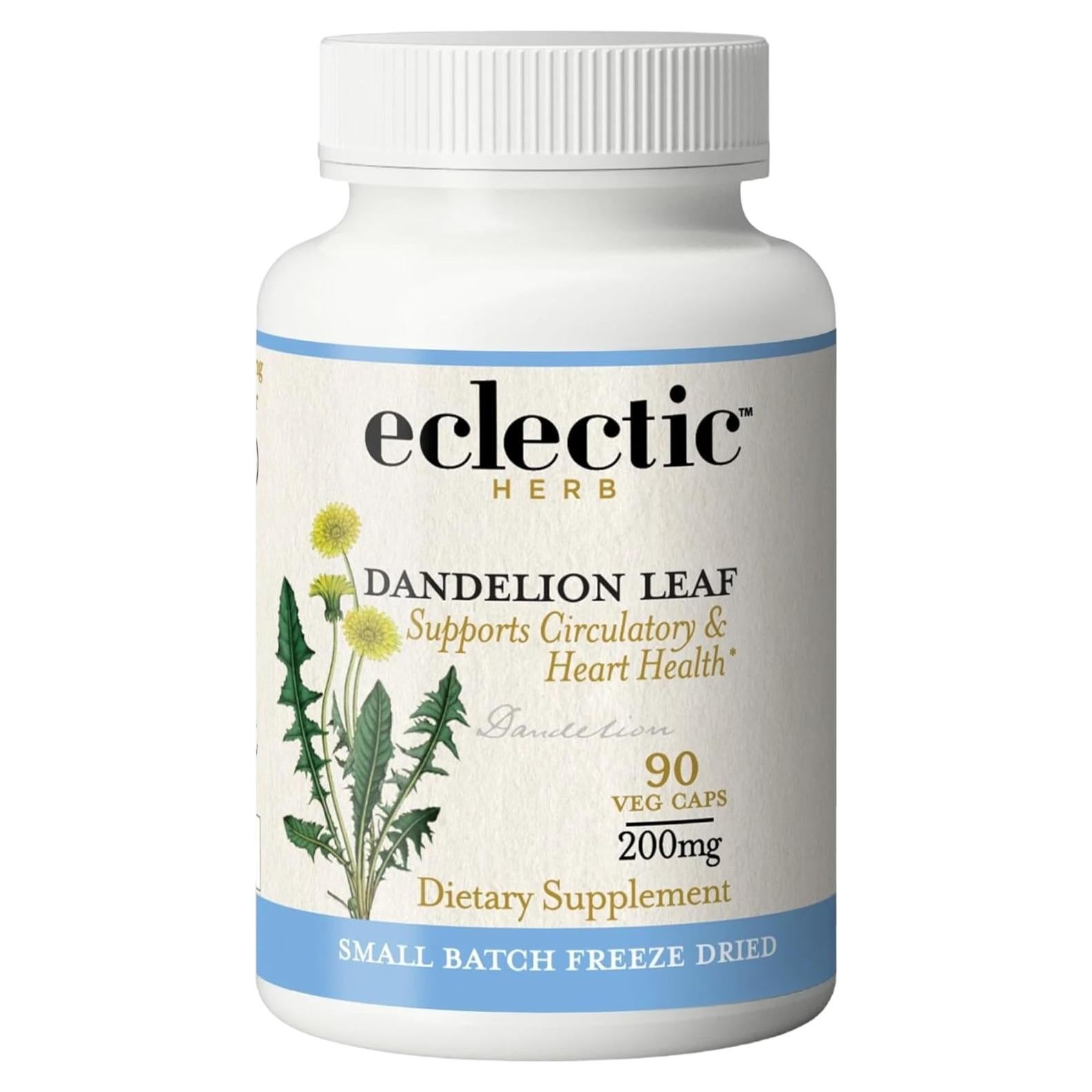 Suplemento Orgánico Diente de León Crudo Eclectic 90 Cápsulas