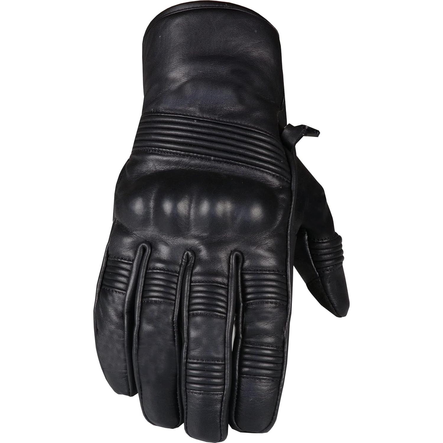 Guantes de Cuero Jackets 4 Bikes G182 Negro Pequeño