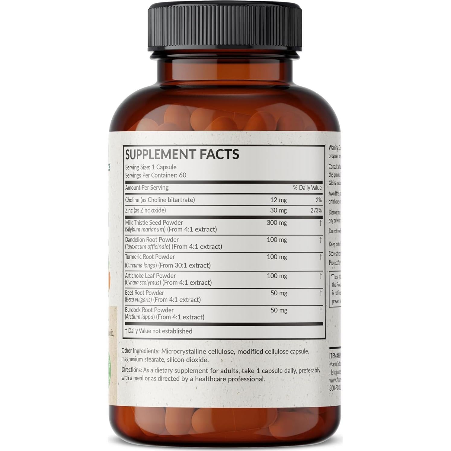 Fórmula Detox Hepática Futurebiotics 60 Cápsulas Vegetarianas