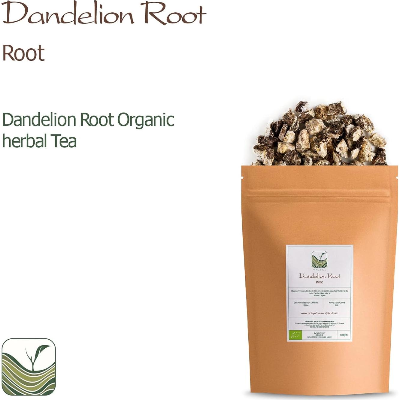 Té de raíz de diente de león orgánico Valley of Tea 100g