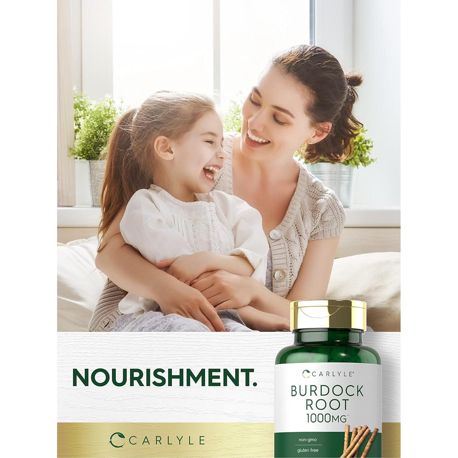 Raíz de Bardana Carlyle 1000 mg 200 Cápsulas Sin OGM Gluten