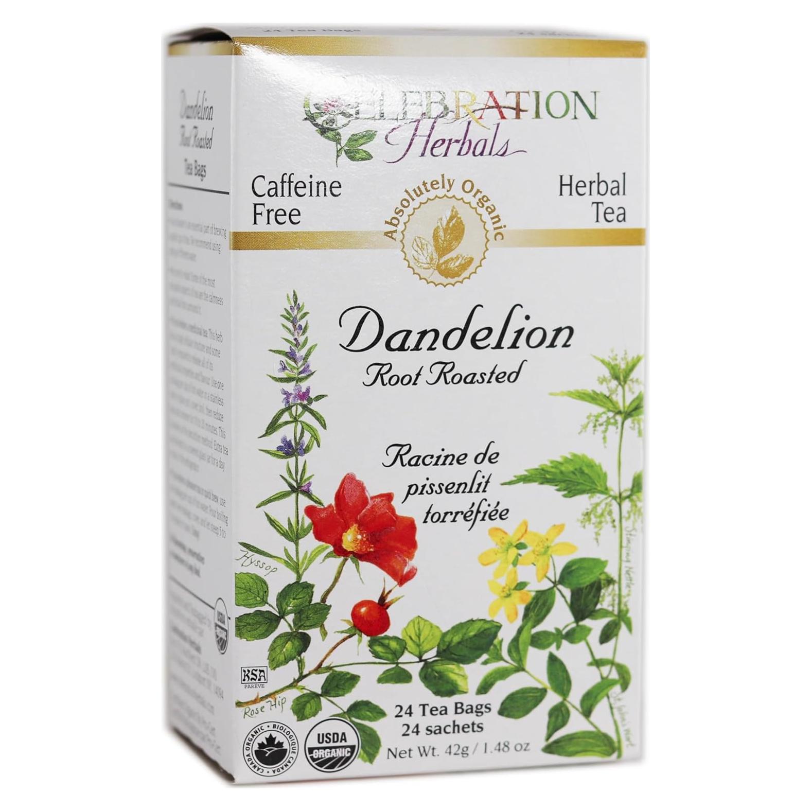 Té de Raíz de Diente de León Tostado Celebration Herbals 24 Bolsitas