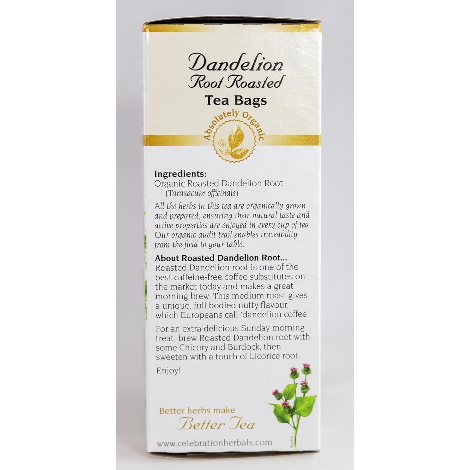 Té de Raíz de Diente de León Tostado Celebration Herbals 24 Bolsitas