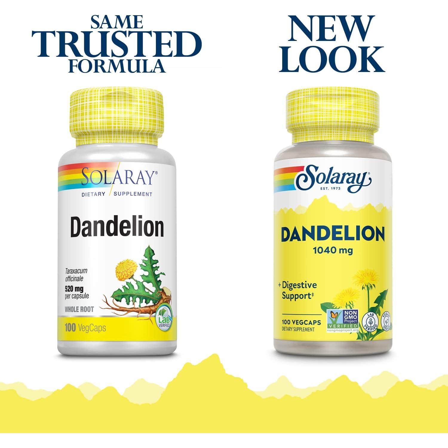 Raíz de Diente de León Solaray 520 mg | 100 VegCaps