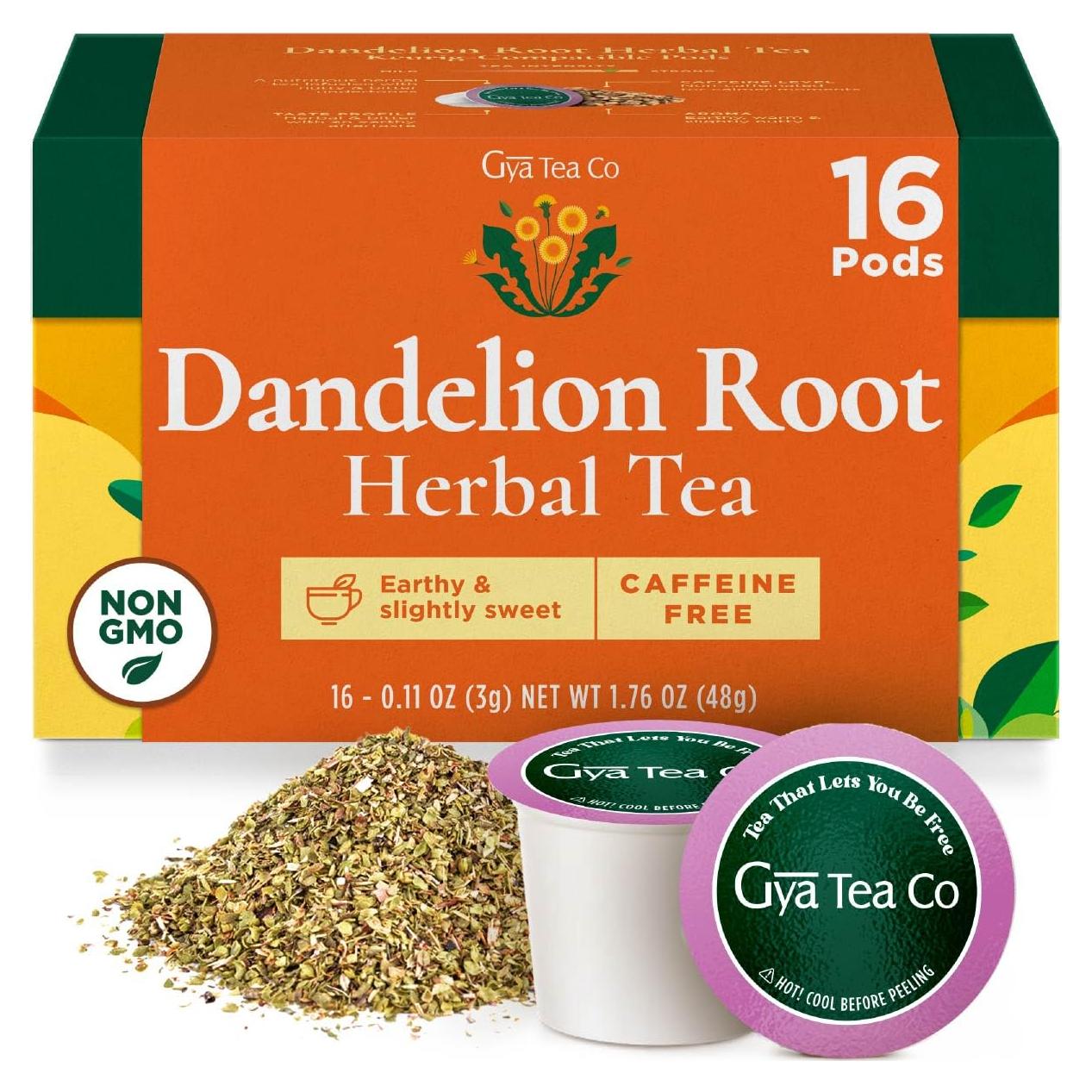 Té Herbal Gya Tea Co Diente de León 16 Cápsulas Sin Cafeína