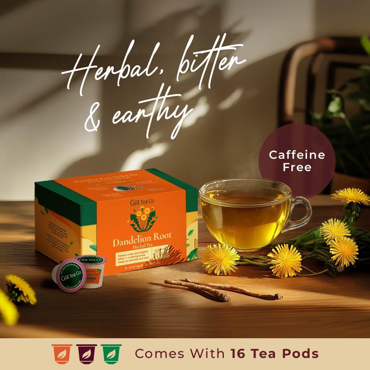 Té Herbal Gya Tea Co Diente de León 16 Cápsulas Sin Cafeína
