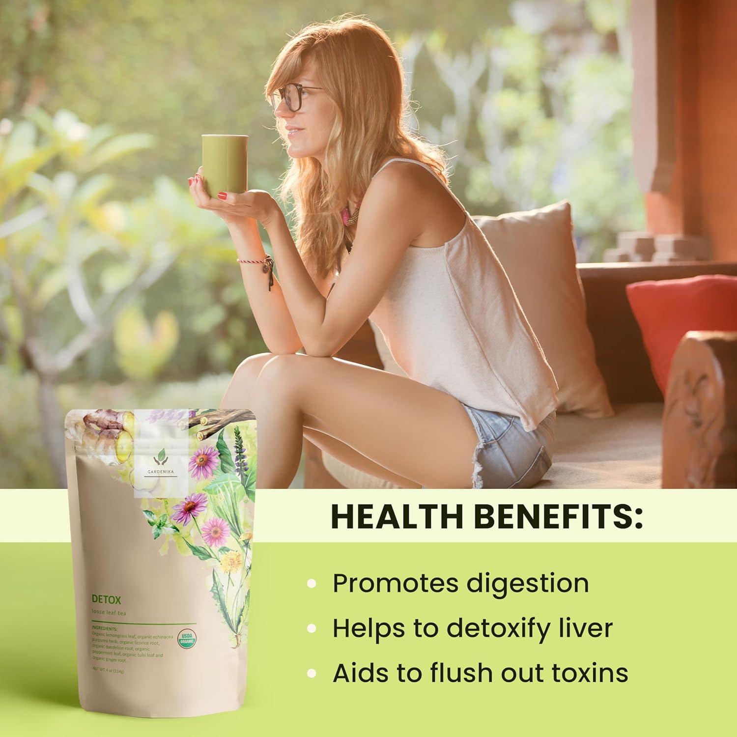 Té Detox Orgánico en Hojas Sueltas Gardenika 113 g - Sin Cafeína